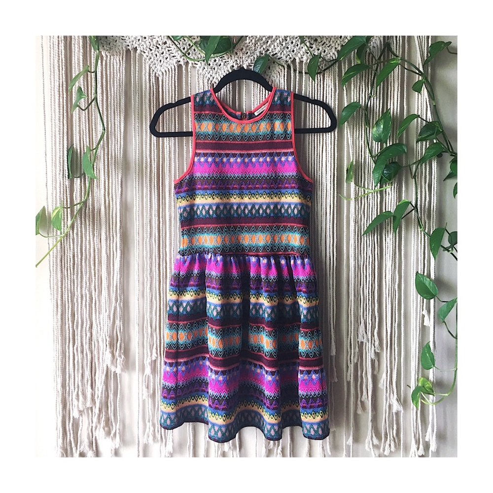 Multicolour Knit Mini Dress